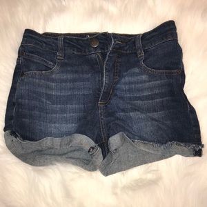 high rise jean shorts